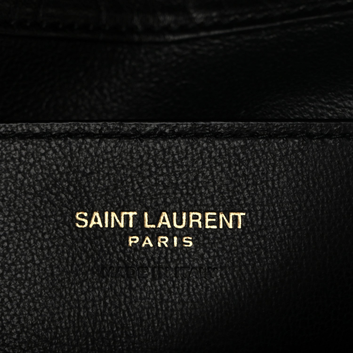 Saint Laurent Grained Lambskin Cassandre Envelope Pouch Black 6 of 7