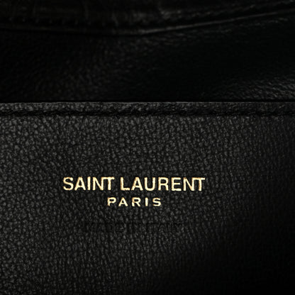 Saint Laurent Grained Lambskin Cassandre Envelope Pouch Black 6 of 7