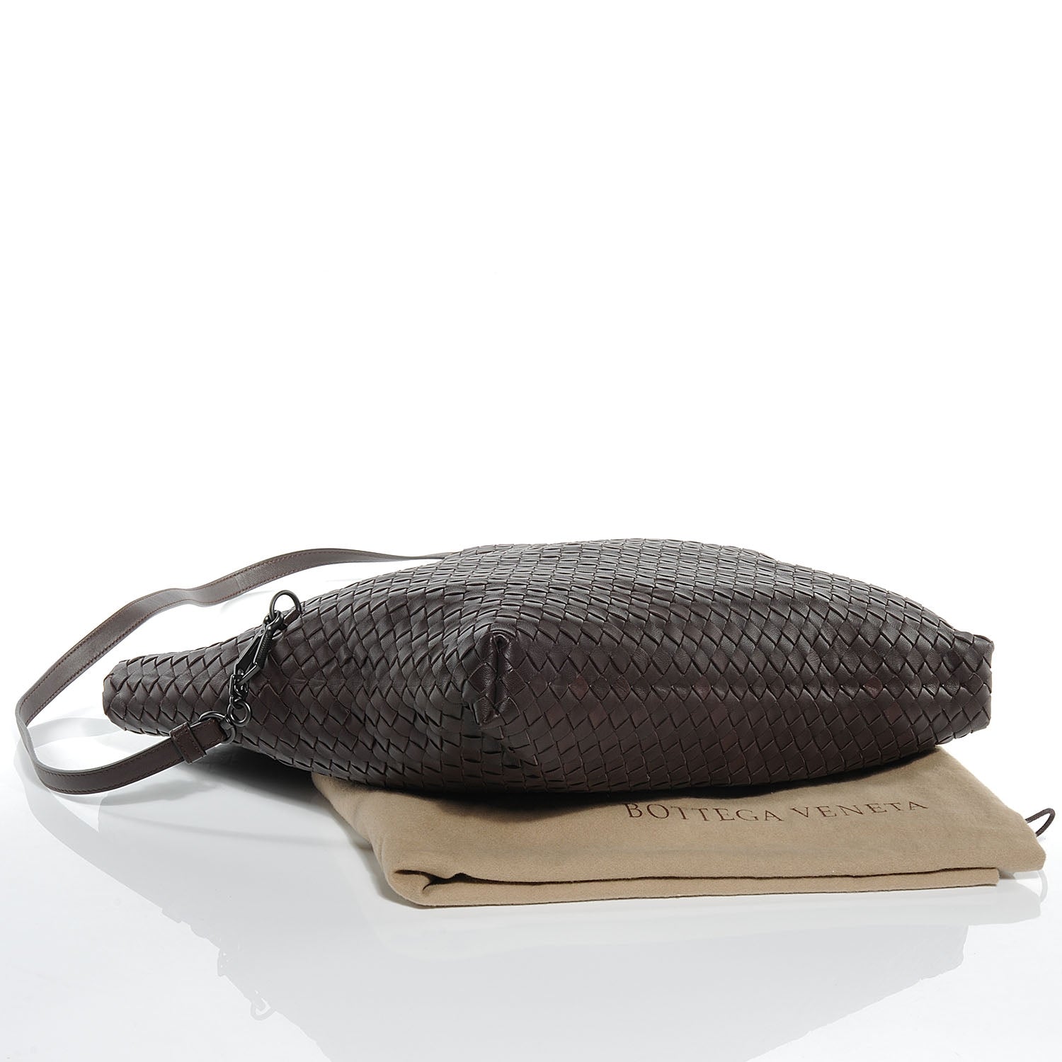 Bottega Veneta Nappa Intrecciato Messenger Tote Coffee Brown 4 of 7