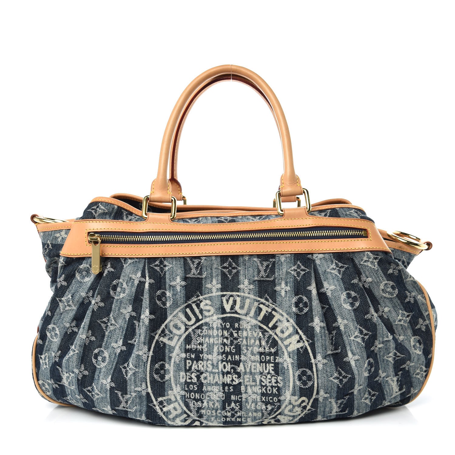 Louis Vuitton Denim Raye Cabas GM 1 of 12
