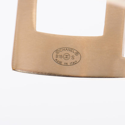 Chanel Metal Logo Cuff Gold 4 of 4