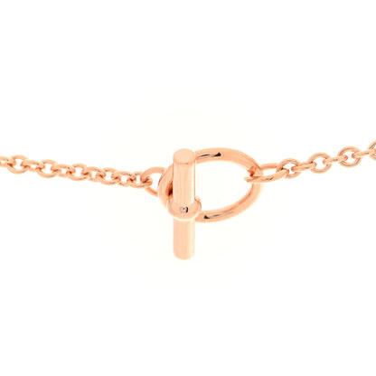 Hermes Metal Enamel Mini Maillon Pendant Necklace Rose Candeur 5 of 6