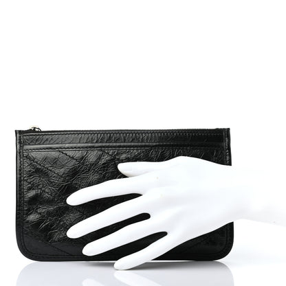Saint Laurent Crinkled Calfskin Matelasse Monogram Niki Bill Pouch Black 2 of 6