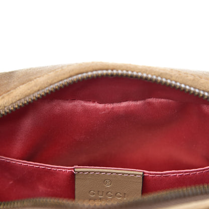 Gucci Velvet Matelasse Small GG Marmont Chain Shoulder Bag Taupe 8 of 11