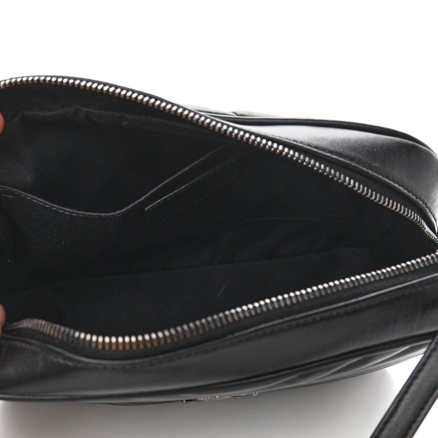 Saint Laurent Calfskin Matelasse Monogram Lou Camera Bag Black 4 of 9