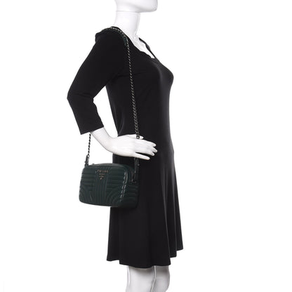 Prada Soft Calfskin Diagramme Crossbody Bag Smeraldo 2 of 10