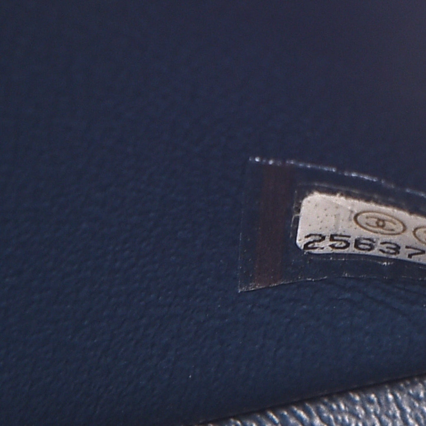 Iridescent Caviar Quilted Jumbo Double Flap Dark Blue