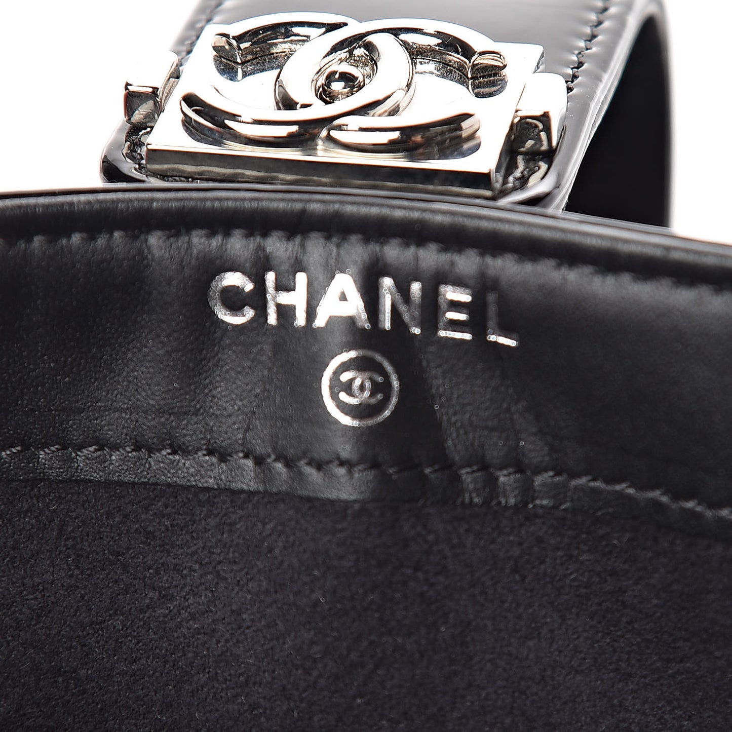 Patent Mini Boy Phone Holder Clutch Black