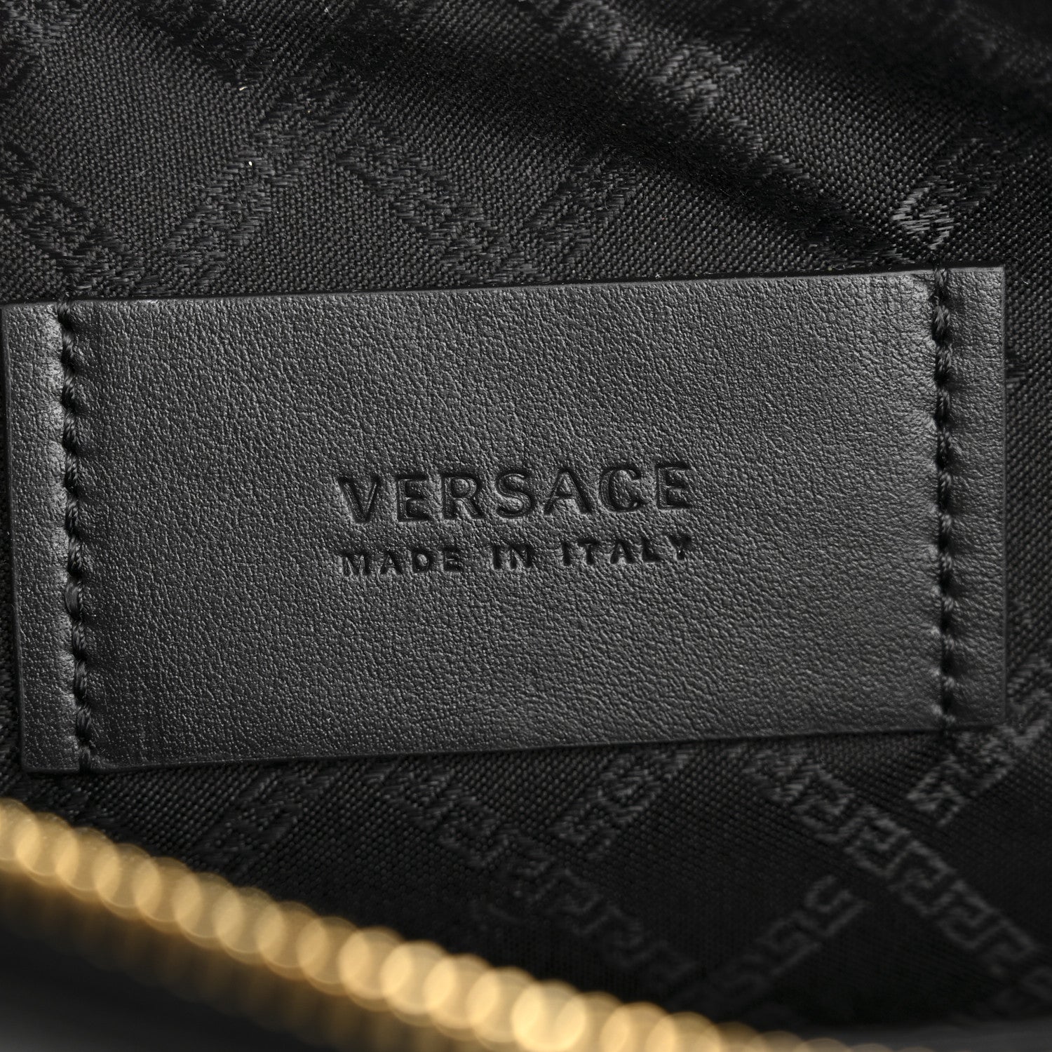 Versace Vitello Tribute Icon Wristlet Bag Black 6 of 7
