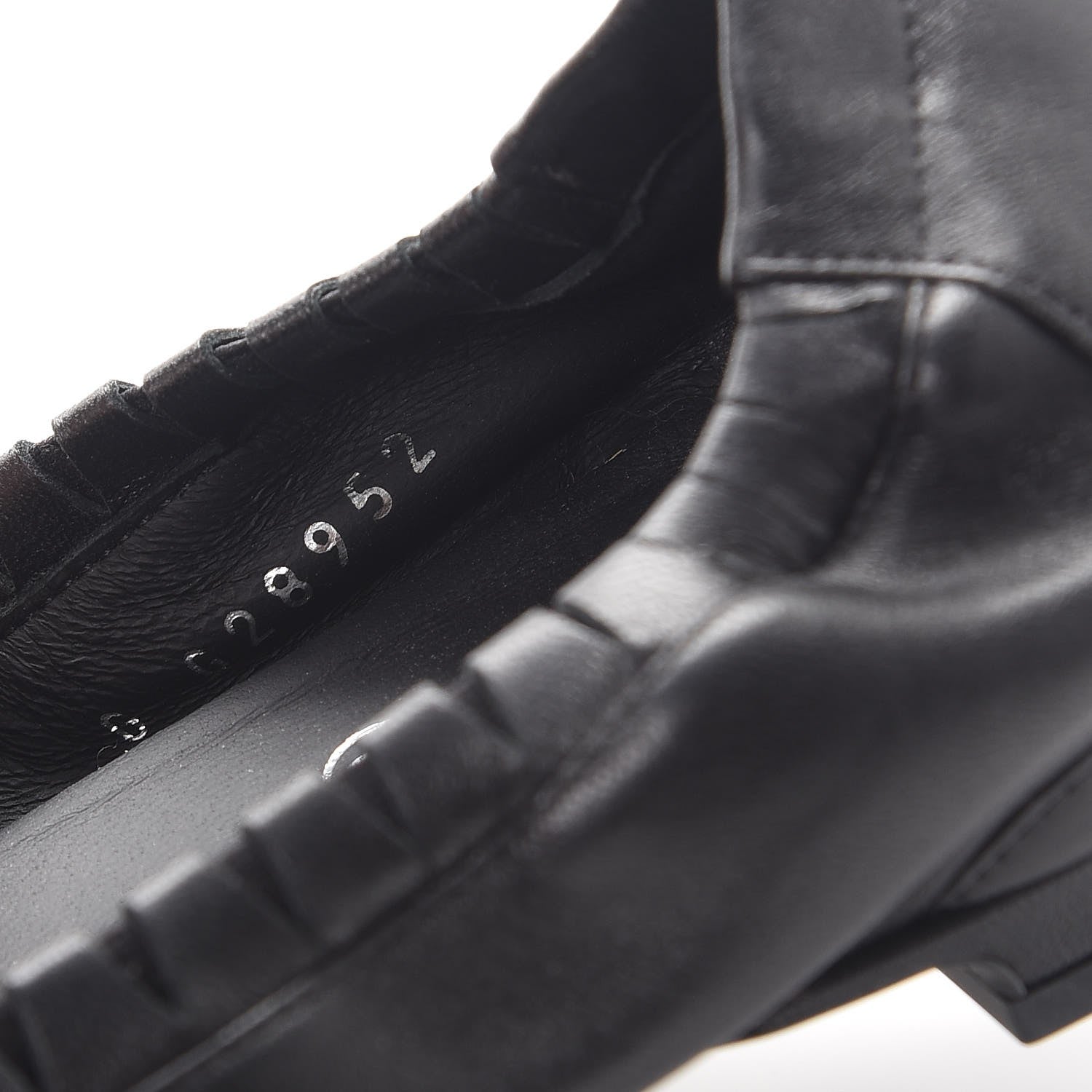 Chanel Lambskin CC Elastic Cap Toe Ballerina Flats 38 Black 8 of 8