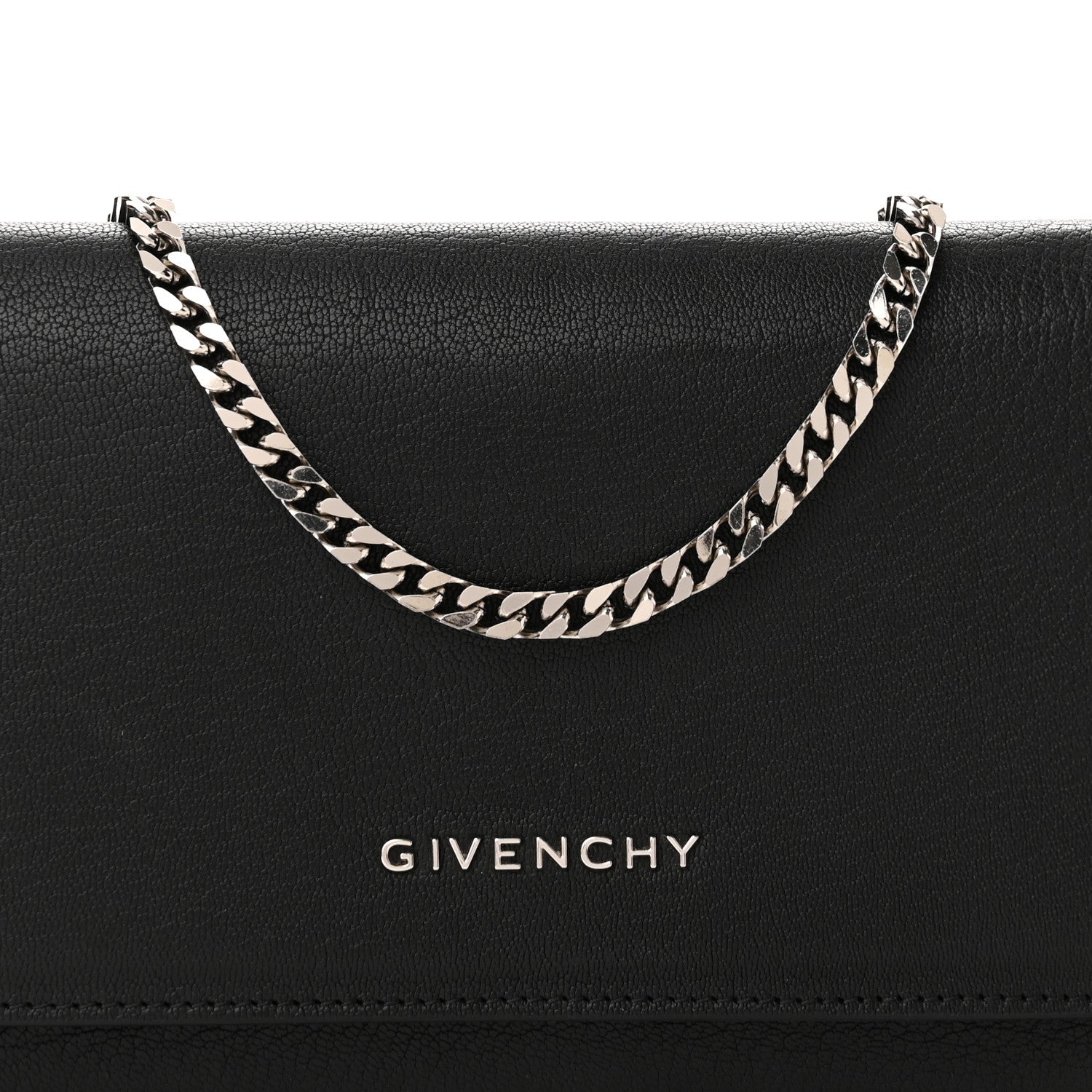 Givenchy Sugar Goatskin Pandora Chain Wallet Black 7 of 11