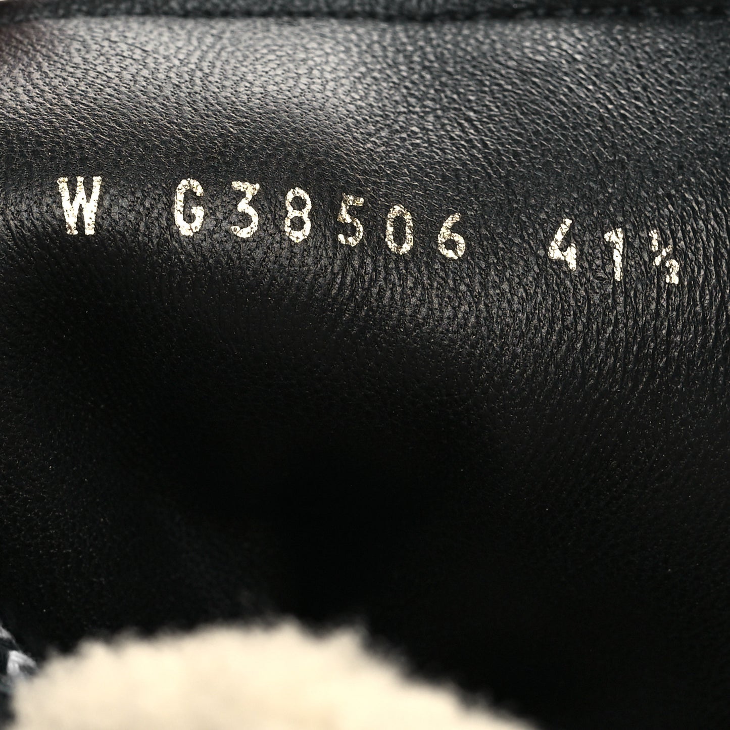Lambskin Shearling Suede CC High Lace Up Boots 41.5 Black