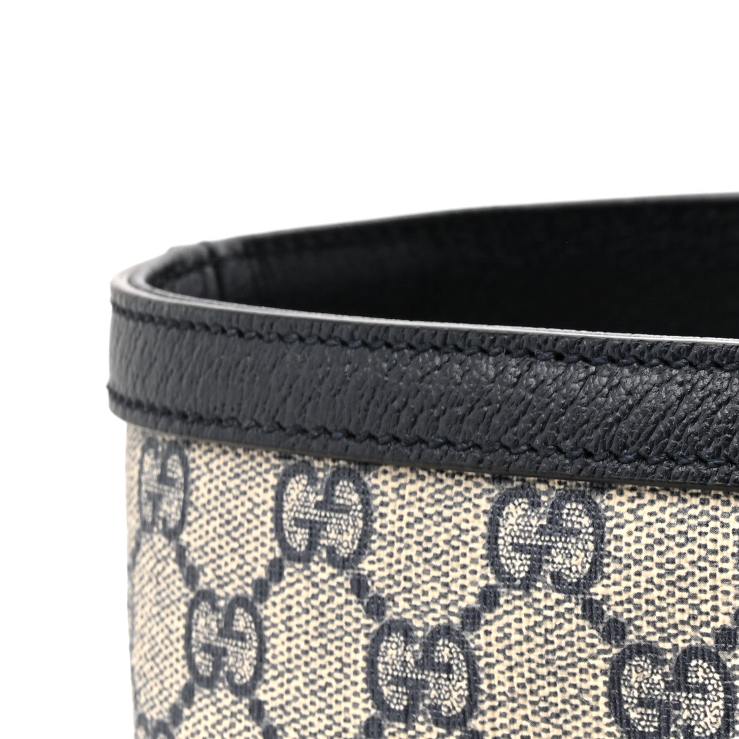 Gucci GG Supreme Monogram Textured Calfskin Web Medium Ophidia Shopping Tote Beige Blue 11 of 11