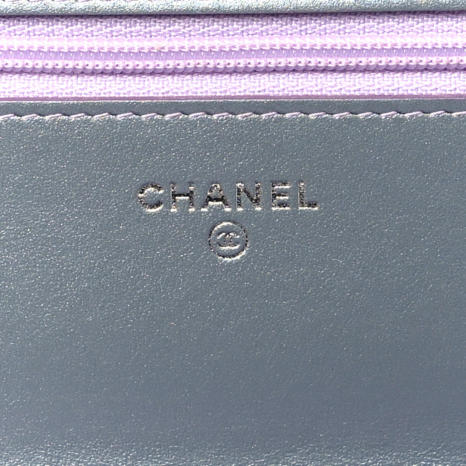 Chanel Iridescent Lambskin Quilted Reissue Wallet On Chain WOC Light Purple 6 of 11