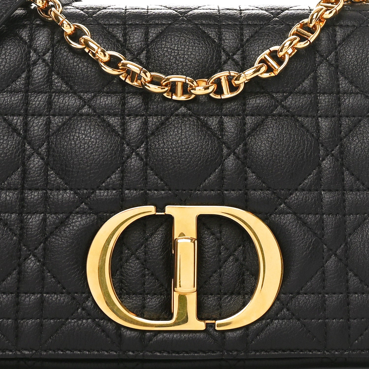 Christian Dior Calfskin Cannage Medium Caro Bag Black 8 of 10