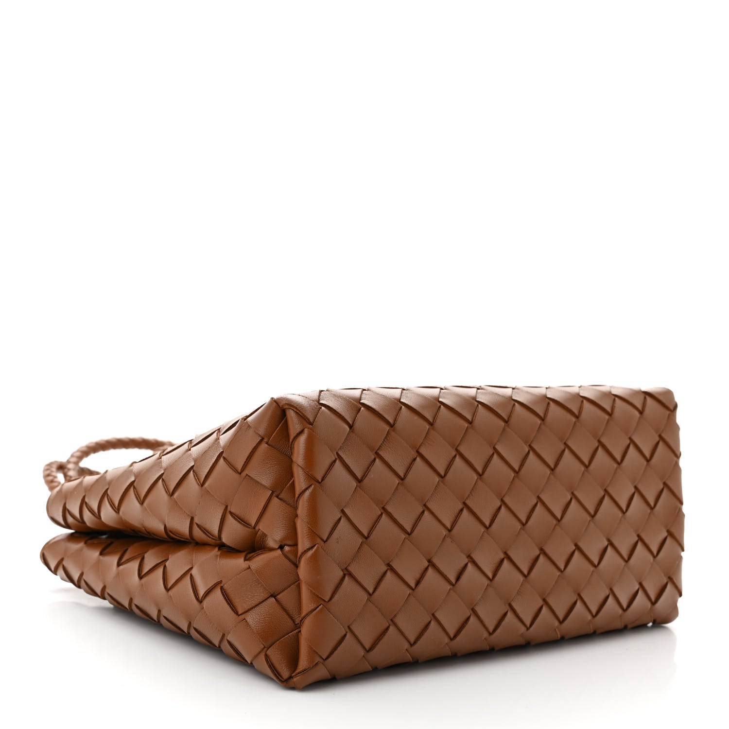 Bottega Veneta Nappa Intrecciato Small Andiamo Shoulder Bag Cognac 4 of 9