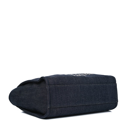 Chanel Denim Small Deauville Tote Dark Blue 4 of 7