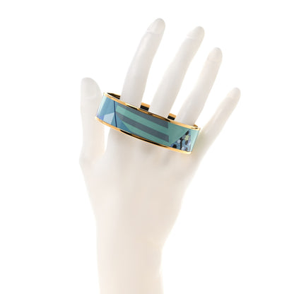 Hermes Enamel Printed Wide Bracelet 62 2 of 5