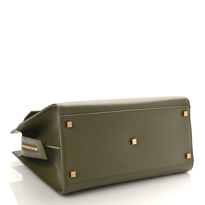 Saint Laurent Grain De Poudre Medium Uptown Tote Vert Kaki 4 of 8