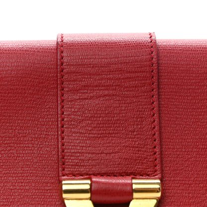 Saint Laurent Textured Calfskin Classic Y Ligne Clutch Red 12 of 13