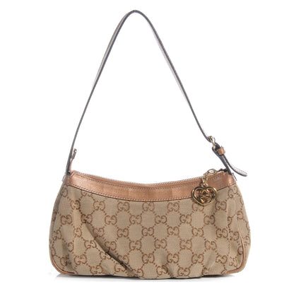 Gucci Monogram Heart GG Charm Pochette Bronze 1 of 7