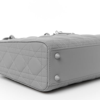 Christian Dior Ultra Matte Calfskin Cannage Small My ABCDior Lady Dior Gray 9 of 10