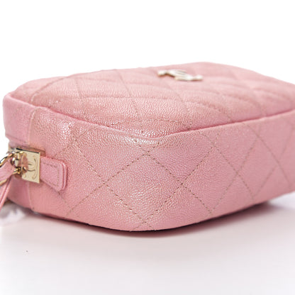 Chanel Iridescent Caviar Quilted Small Timeless Camera Case Pink 7 of 11