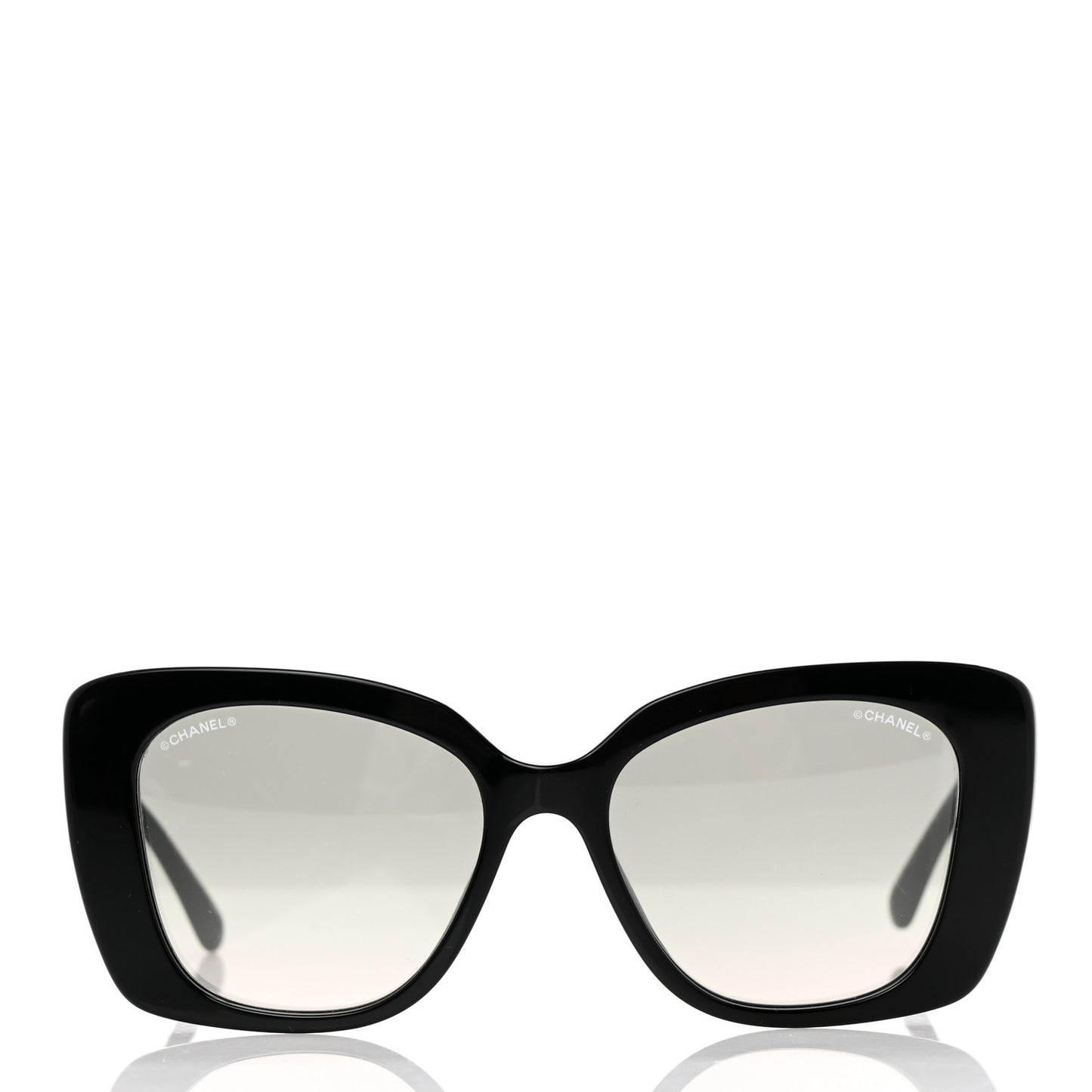 Acetate Strass Square Sunglasses 5422-B Black