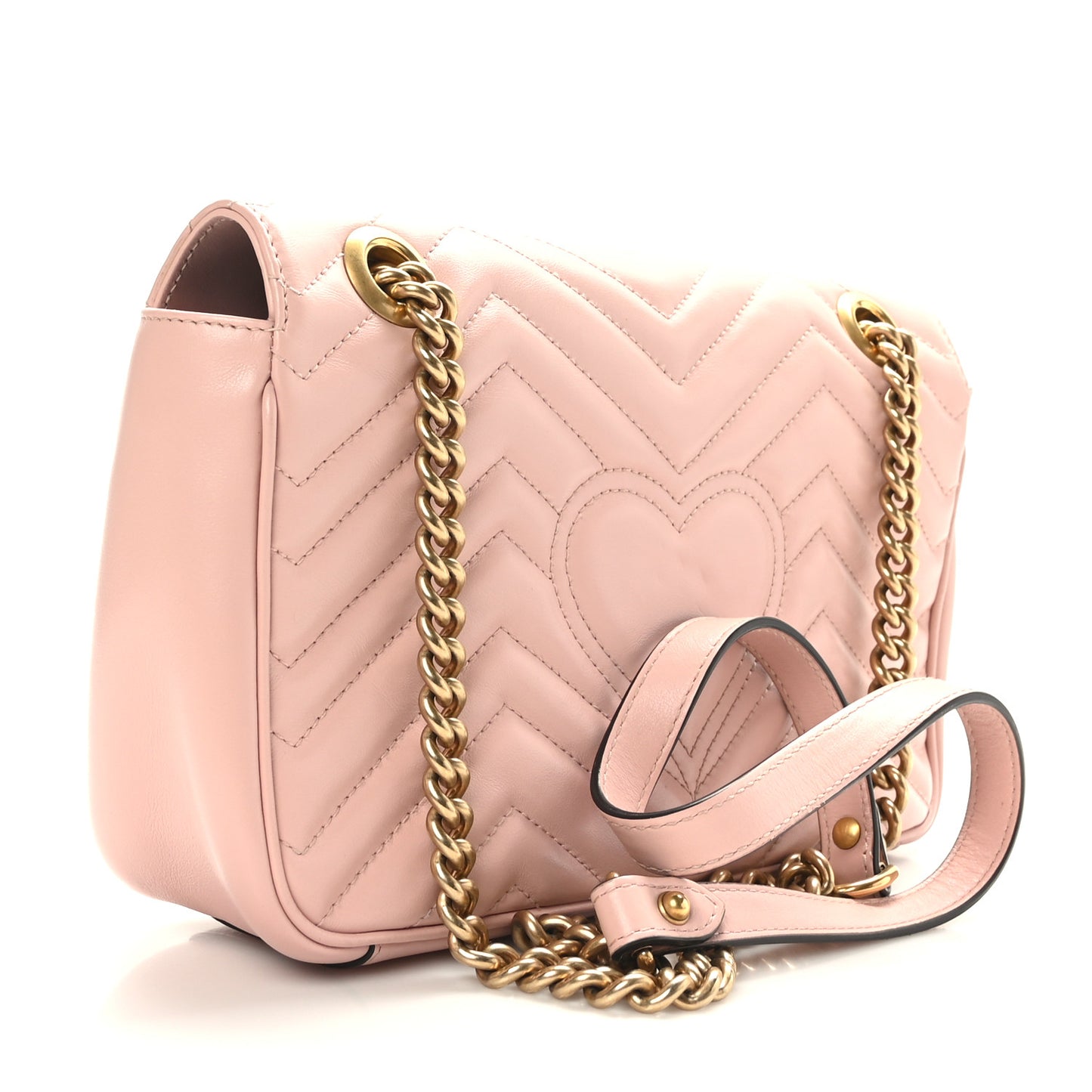 Calfskin Matelasse Small GG Marmont Shoulder Bag Perfect Pink