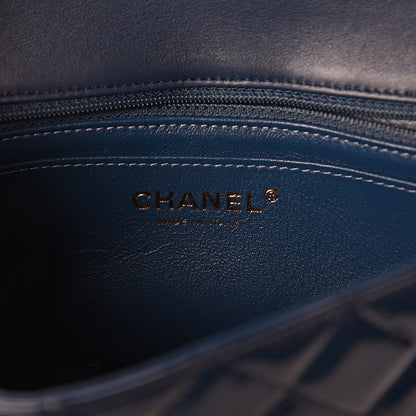 Chanel Patent Calfskin Quilted Mini Rectangular Flap Navy Blue 5 of 8