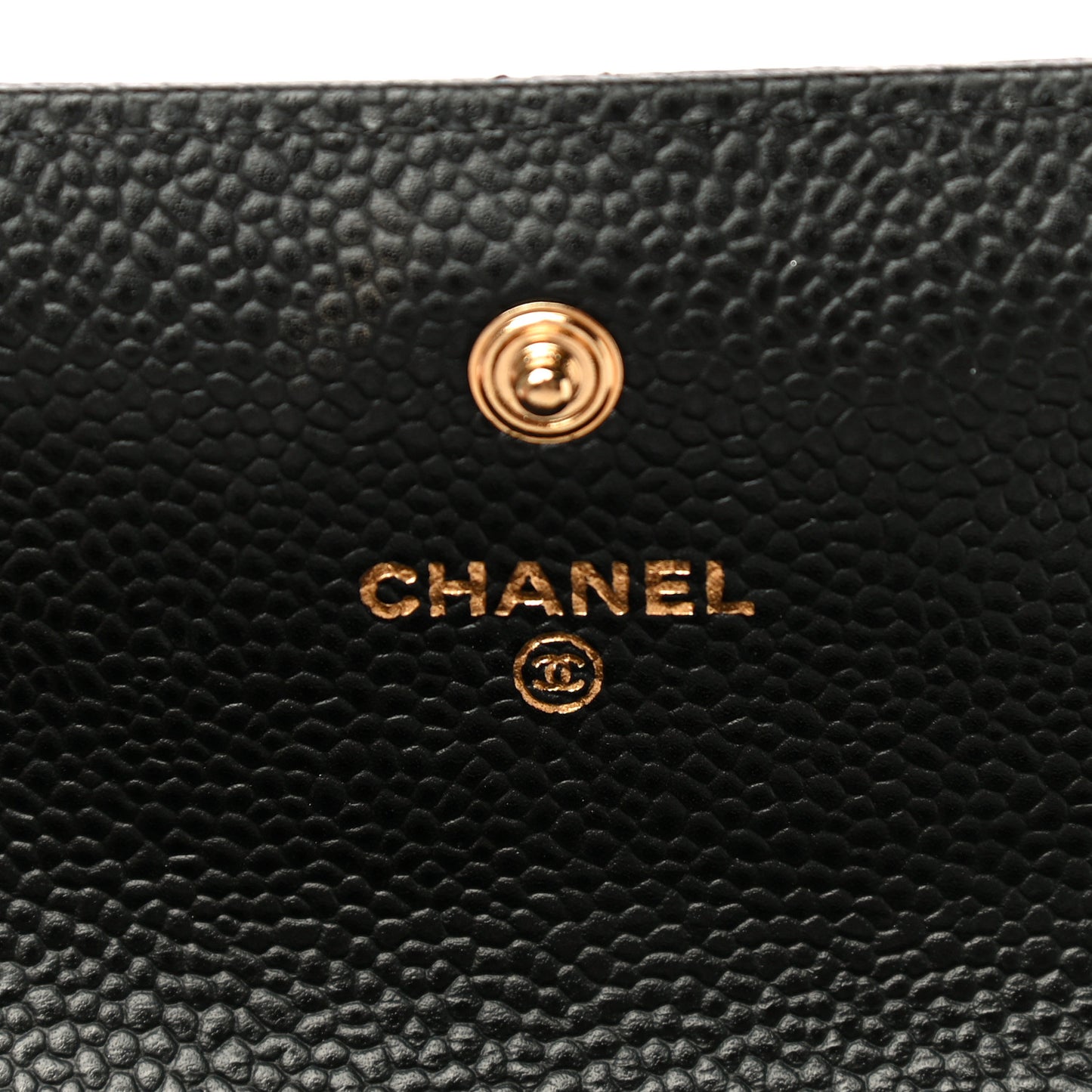 Caviar Quilted Large Gusset Flap Wallet Black