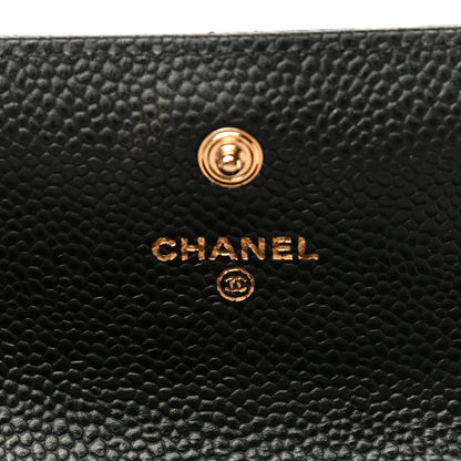Chanel Caviar Quilted Large Gusset Flap Wallet Black 6 of 12