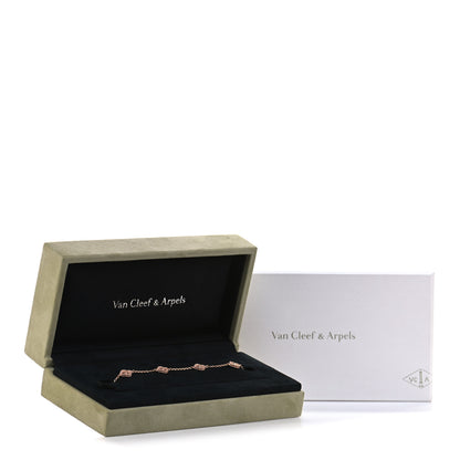 Van Cleef & Arpels 18K Rose Gold 6 Motifs Sweet Alhambra Bracelet 5 of 6