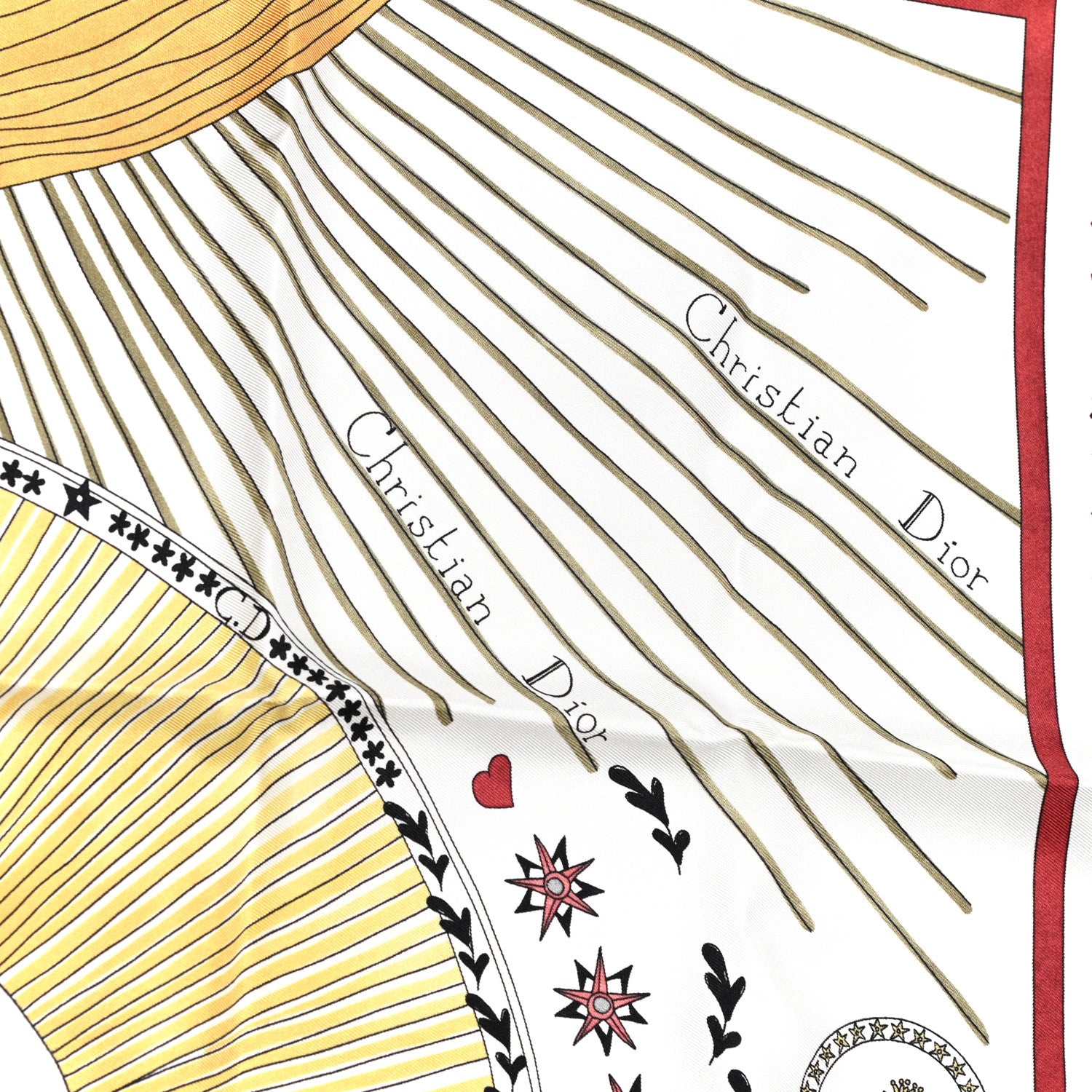 Christian Dior Silk Le Soleil Tarot Square Scarf 3 of 6
