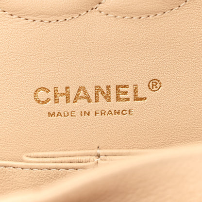 Chanel Caviar Quilted Medium Double Flap Beige 6 of 13