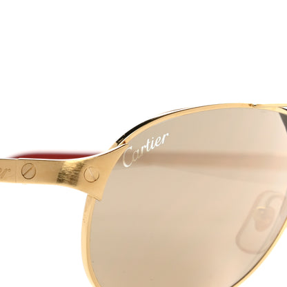 Cartier Santos Dumont Aviator Sunglasses Gold 5 of 9