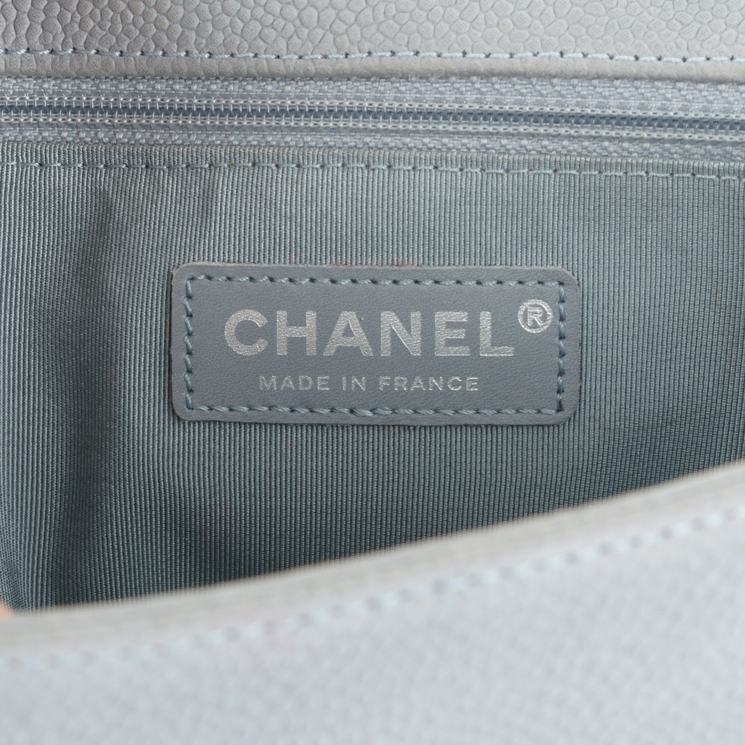 Chanel Iridescent Caviar Quilted Large Boy Flap Grey 6 of 7