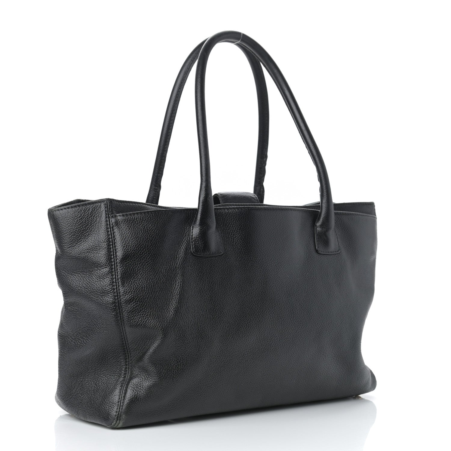 Chanel Calfskin Cerf Executive Shopper Tote Black 2 of 12