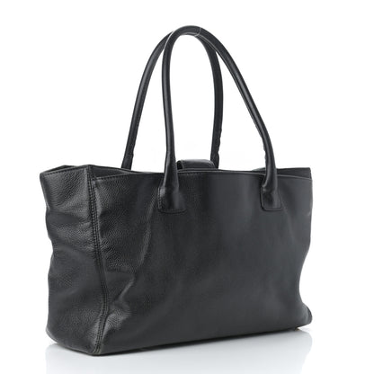 Chanel Calfskin Cerf Executive Shopper Tote Black 2 of 12