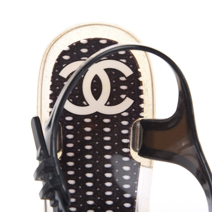 Chanel Jelly Camellia Sandals 41 Black 6 of 9