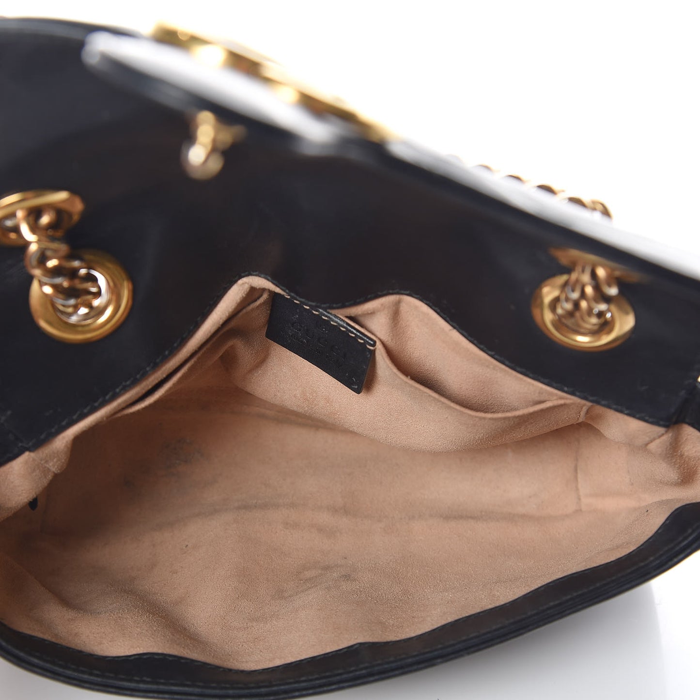 Calfskin Matelasse Mini GG Marmont Shoulder Bag Black