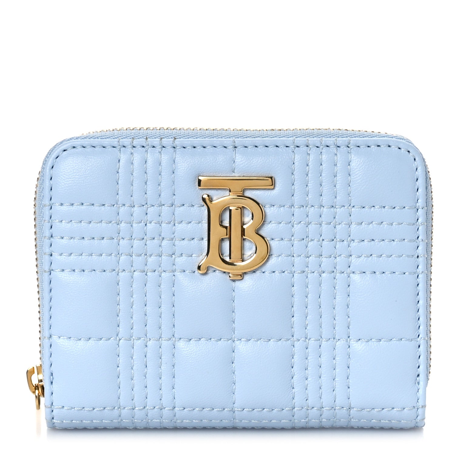 Burberry Lambskin Quilted Lola Wallet Soft Pale Blue 1 of 9