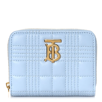 Burberry Lambskin Quilted Lola Wallet Soft Pale Blue 1 of 9