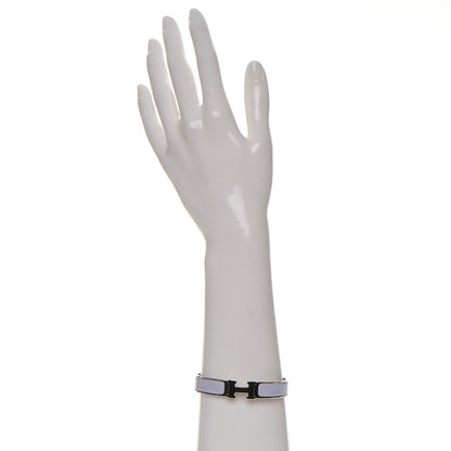 Hermes Enamel Narrow Clic Clac H Bracelet PM Parme 2 of 5