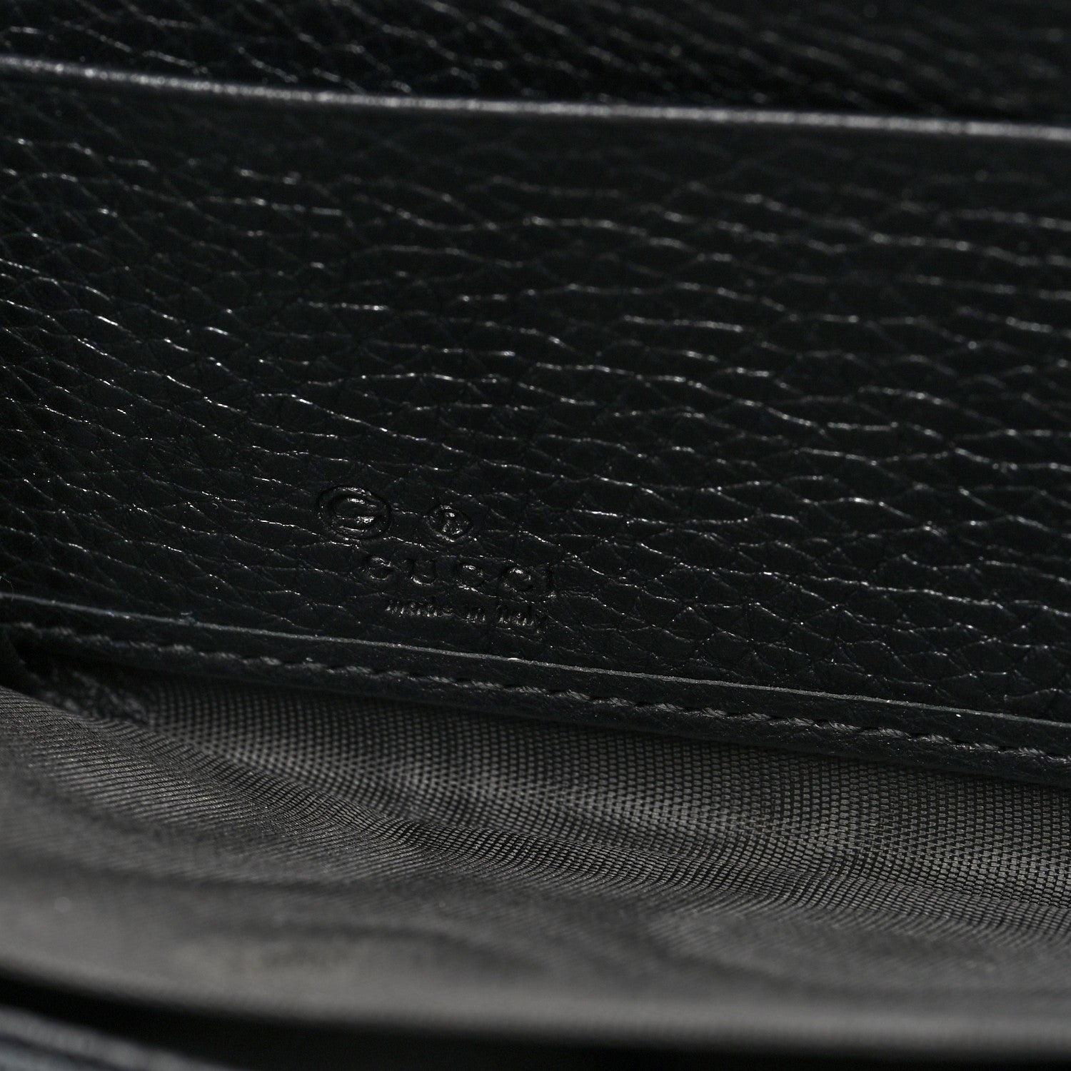 Gucci Pebbled Calfskin Soho Zip Around Wallet Black 6 of 6