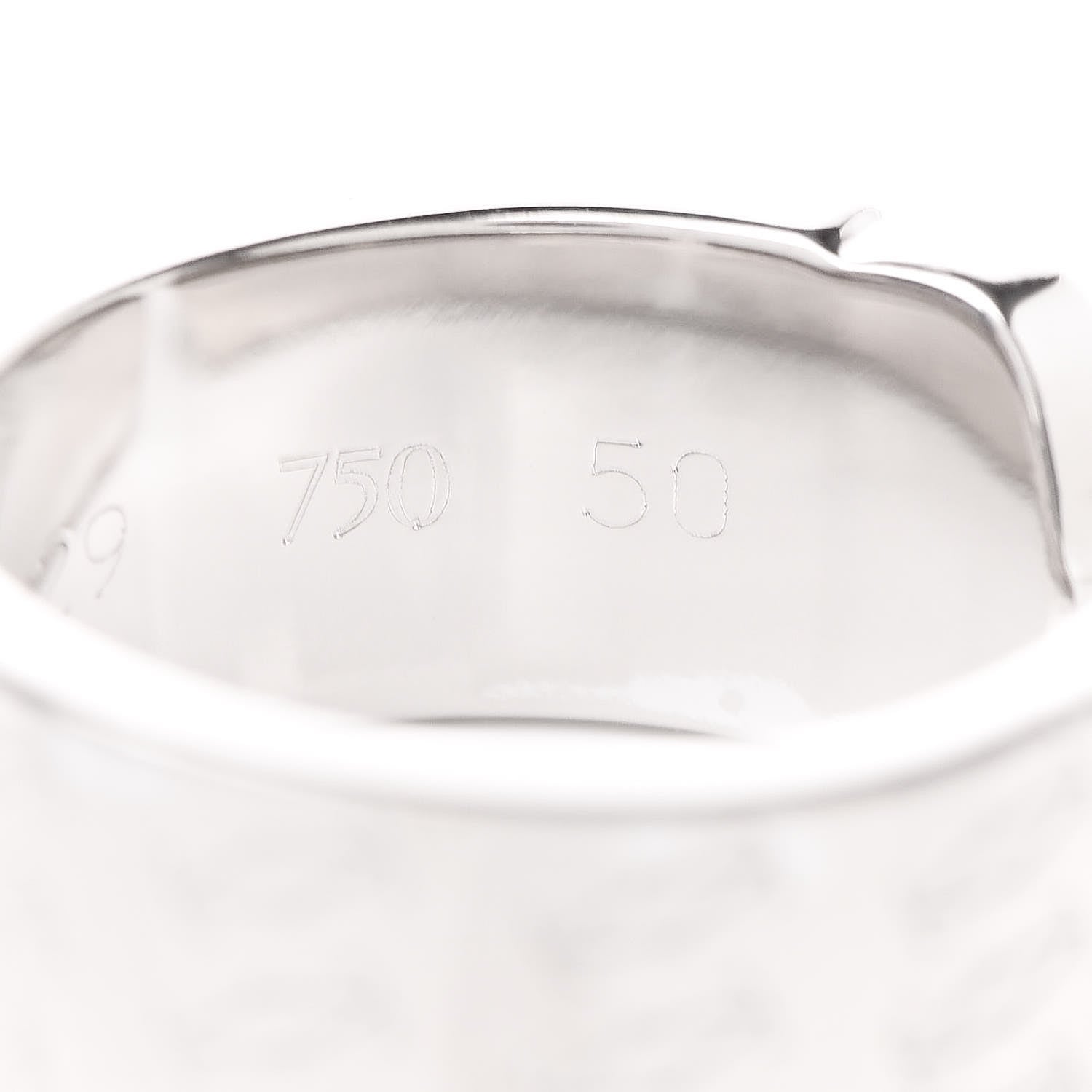 Cartier 18K White Gold C De Christmas Ring 50 5.25 6 of 6