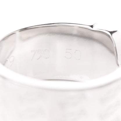 Cartier 18K White Gold C De Christmas Ring 50 5.25 6 of 6
