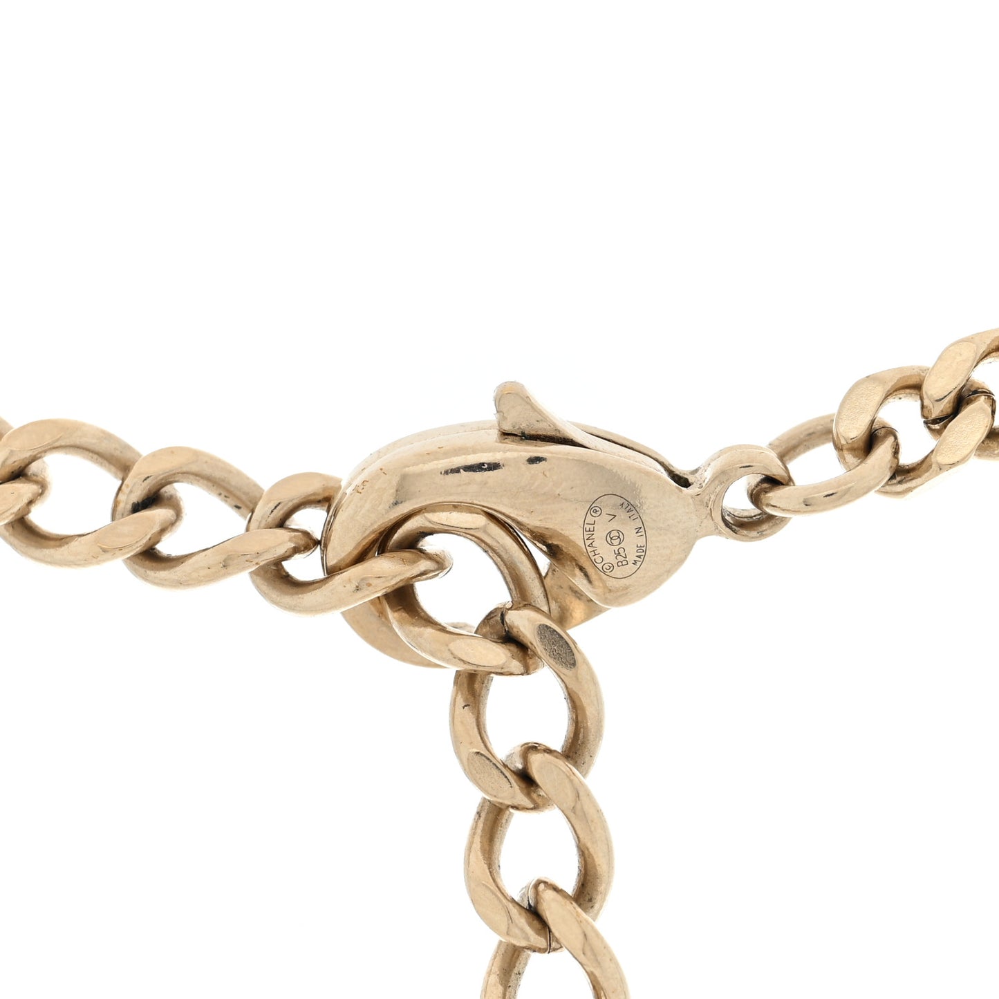 Crystal Chain CC Link Choker Gold Silver