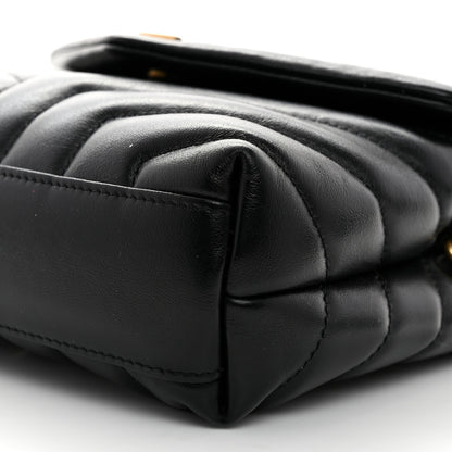 Saint Laurent Calfskin Y Quilted Monogram Toy Loulou Crossbody Bag Black 10 of 10