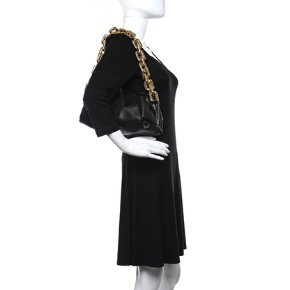 Bottega Veneta Calfskin The Pouch Chain Black 2 of 9